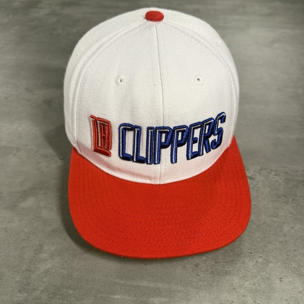 Mitchell & Ness Los Angeles Clippers Snapback Spellout White Red Basketball Cap